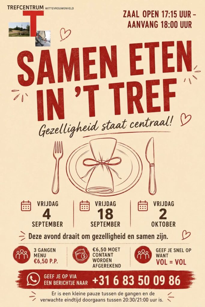 Samen eten in 't Tref