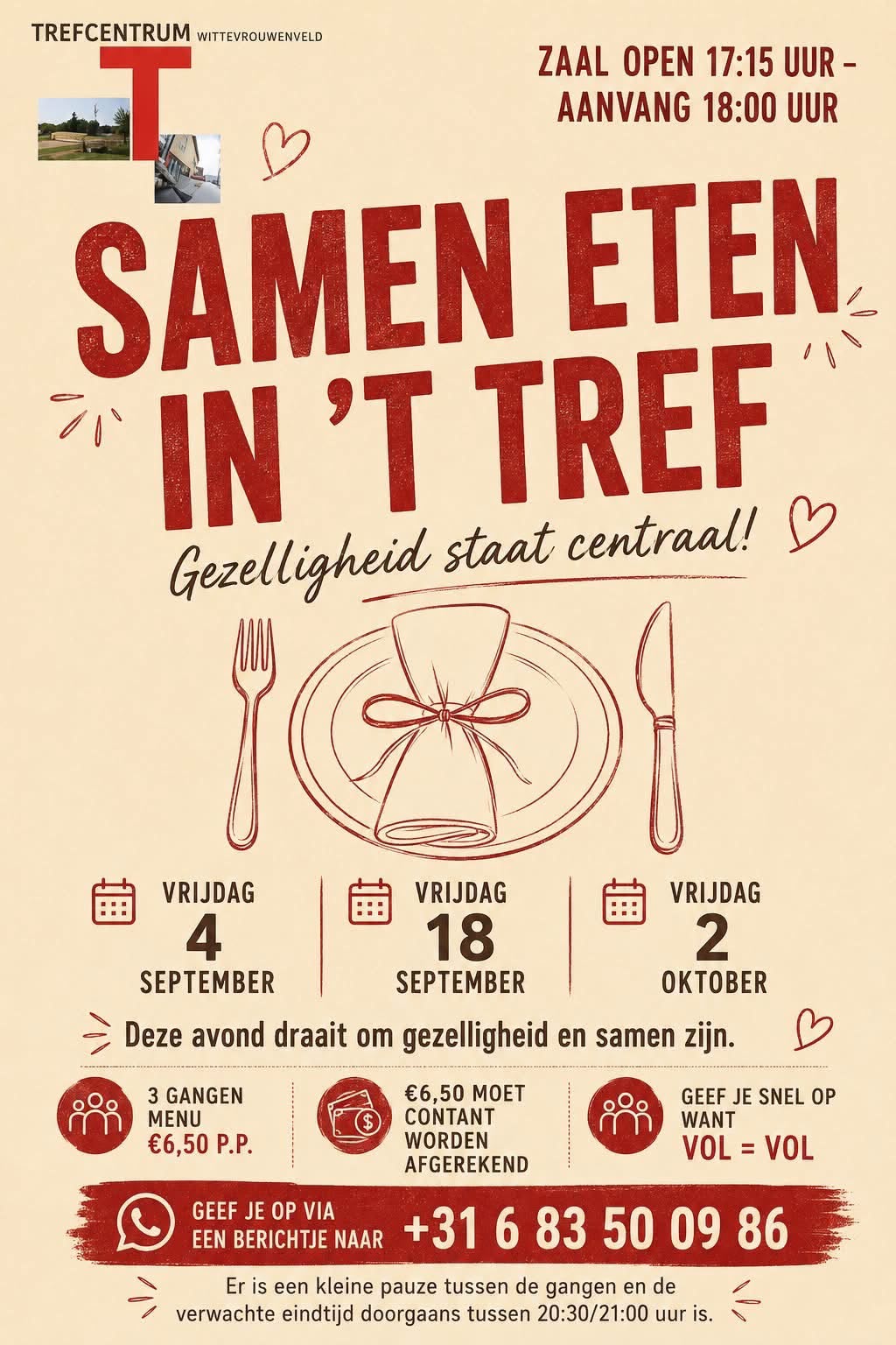 Samen eten in 't Tref
